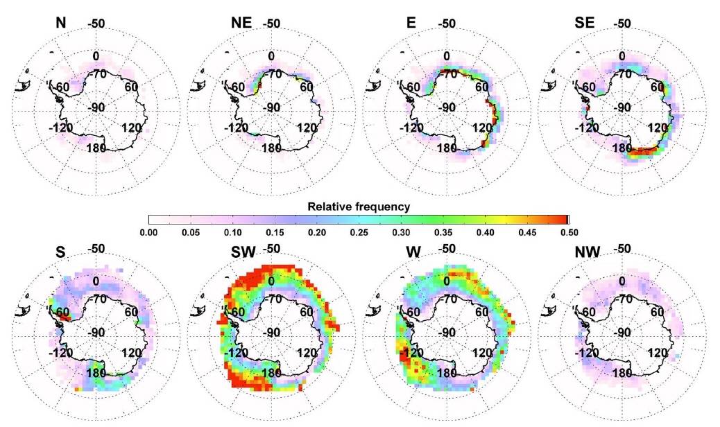 Spatial distribution of enhanced BrO and its relat